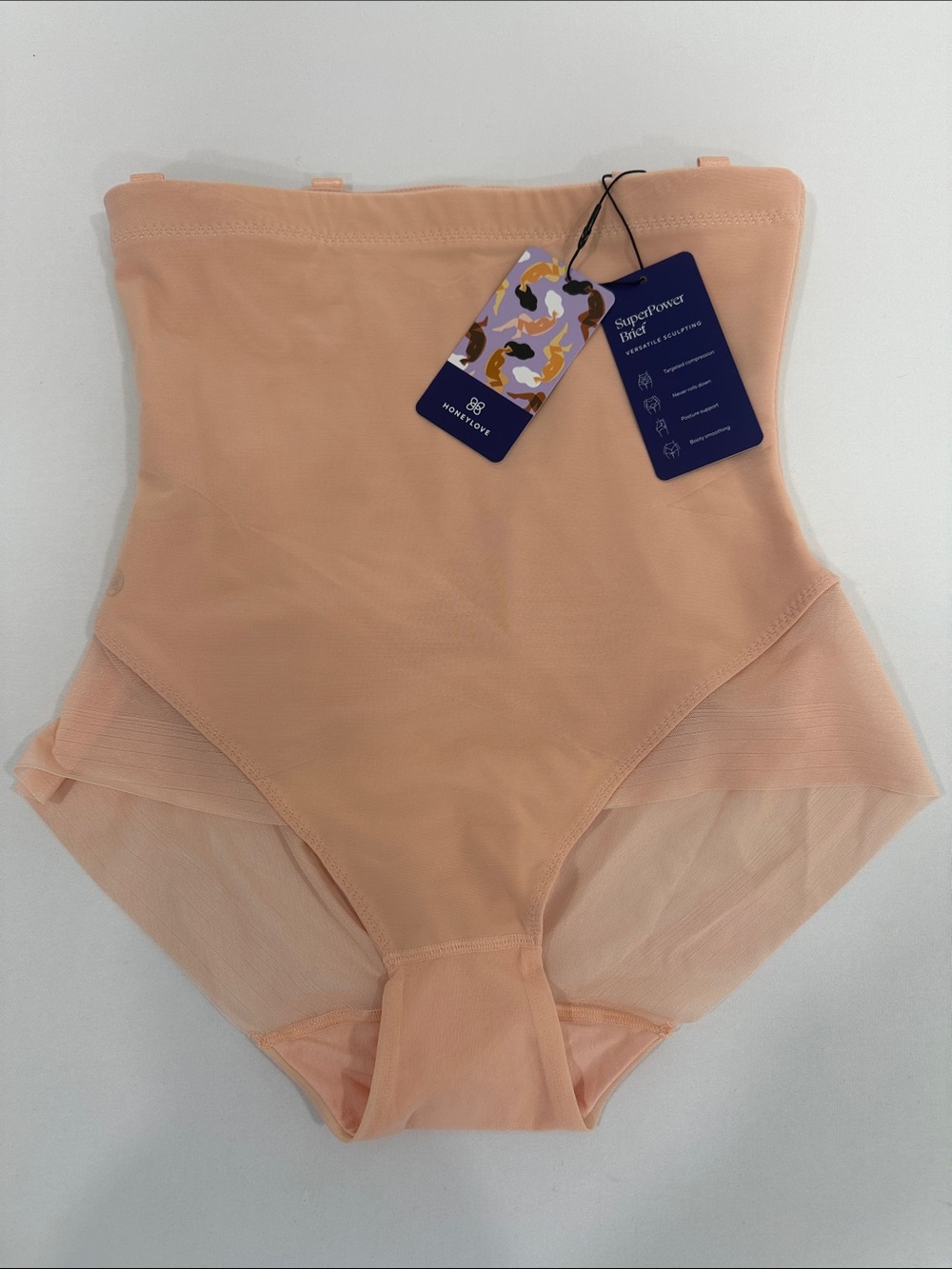 Honeylove High-Waist SuperPower Brief - Peach Blush